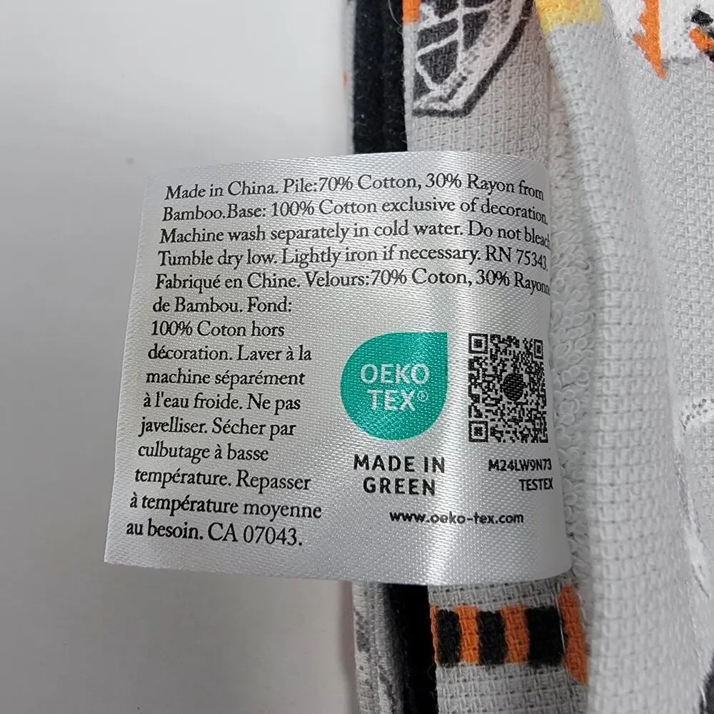 Cupcakes & Cashmere Kitchen Towels Spooky Cocktail Print Set of 3 with Jigger
